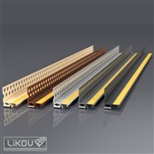 LIKOV Okenní lišta začišťovací 2D PS2-FLEX COLOR omítka 6mm, délka 2,6m šedá tmavá